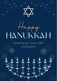 Festive Hanukkah Lights Poster Image Preview