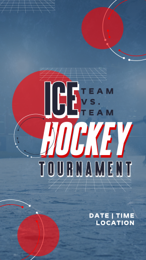 Sporty Ice Hockey Tournament Facebook story Image Preview