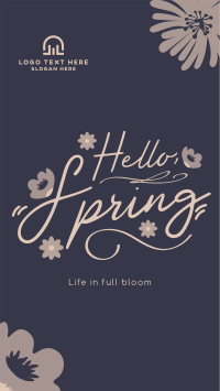 Hello Spring Greeting Instagram story Image Preview