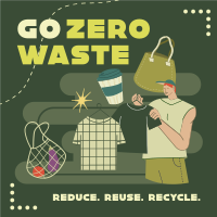 Practice Zero Waste Instagram Post Design