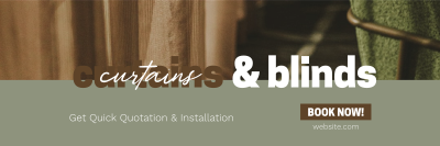 Curtains & Blinds Business Twitter header (cover) Image Preview