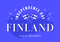 Independence Day For Finland Postcard Image Preview