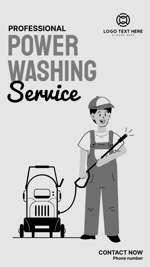 Washer Man Instagram Story Design Image Preview