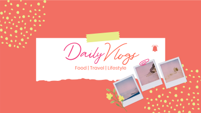 Scrapbook Daily Vlog YouTube cover (channel art) Image Preview