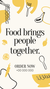 Food Quote Illustration TikTok Video Design