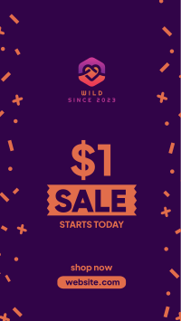 $1 Sale Instagram story Image Preview