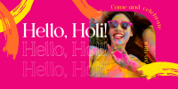 Hello Holi Twitter post Image Preview