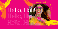 Hello Holi Twitter Post Image Preview