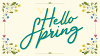 Floral Hello Spring Facebook event cover Image Preview