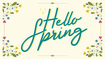 Floral Hello Spring Facebook event cover Image Preview