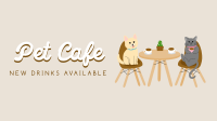 Pet Cafe Free Drink Facebook Event Cover Design