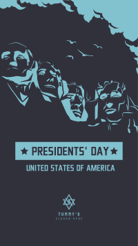 Mt. Rushmore Presidents' Day Facebook Story Design