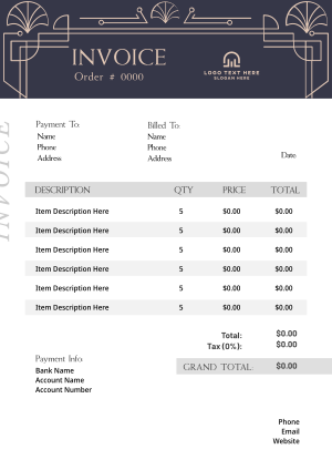 Elegant Border Invoice Image Preview