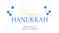 Simple Hanukkah Greeting Facebook event cover Image Preview