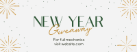 Sophisticated New Year Giveaway Facebook Cover Design