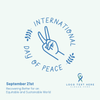 Peace Hand Sign Instagram Post Design