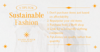 Stylish Chic Sustainable Fashion Tips Facebook ad Image Preview