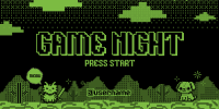 Retro 8-Bit Game Night Twitter Post Image Preview