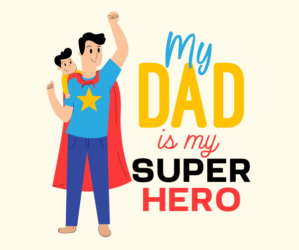 Superhero Dad Facebook Post Design Image Preview