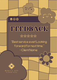 Cute Y2K Feedback Poster Image Preview