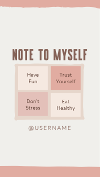 Note to Self List Instagram Reel Image Preview