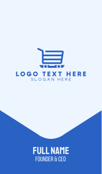 Online Shopping Cart Business Card Design