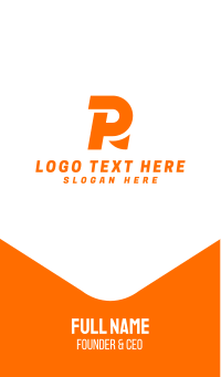 Orange Letter R Business Card Design