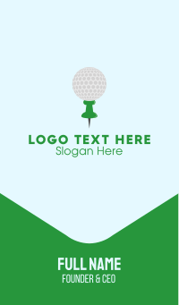 Golf Location Pin Business Card Design