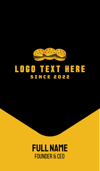 Cheeseburger Burgers Business Card Design