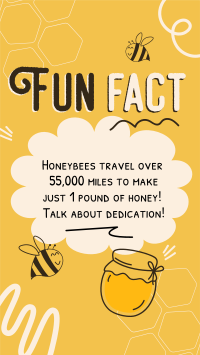 Honey Bees Fact TikTok video Image Preview