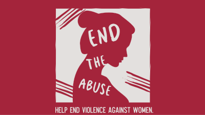 End the Abuse Woman Silhouette Facebook event cover Image Preview