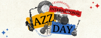 Retro Jazz Day Facebook Cover Design