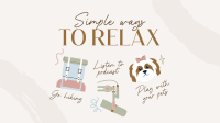 Cute Relaxation Tips Facebook event cover Image Preview