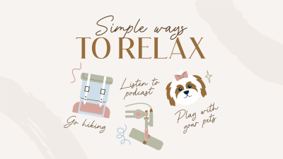 Cute Relaxation Tips Facebook event cover Image Preview