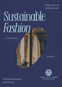 Clean Minimalist Sustainable Fashion Poster Image Preview