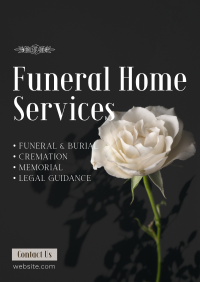 Funeral White Rose Flyer Image Preview