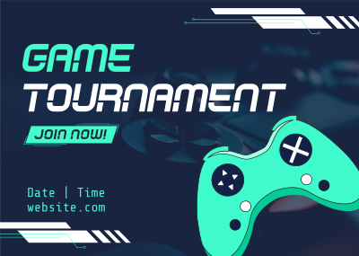 Game Tournament Postcard Image Preview