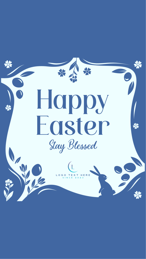 Blessed Easter Greeting Facebook Story Design Image Preview