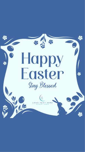 Blessed Easter Greeting Facebook story Image Preview