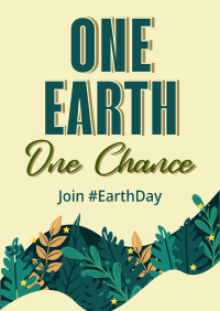 One Earth One Chance Celebrate Flyer Design