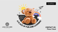 Daycare Center Teddy Bear Facebook Event Cover Design