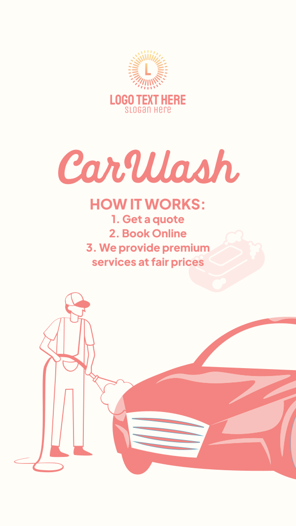 Easy Carwash Booking Instagram Story Design