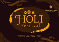 Brush Holi Festival Postcard Image Preview