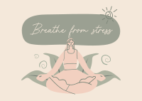 Breathe From Stress Postcard Image Preview