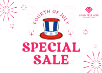 Quirky 4th of July Special Sale Postcard Image Preview
