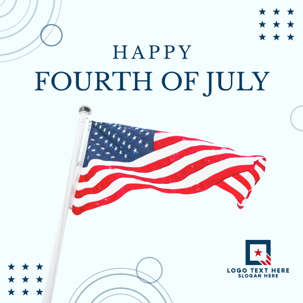 Happy Fourth of July Instagram Post Design Image Preview