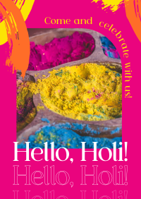 Hello Holi Poster Image Preview