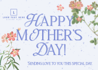 Mother's Day Flower Postcard Image Preview