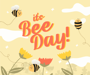 Happy Bee Day Garden Facebook post Image Preview