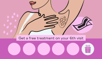 Salon Armpit Waxing Business Card Design